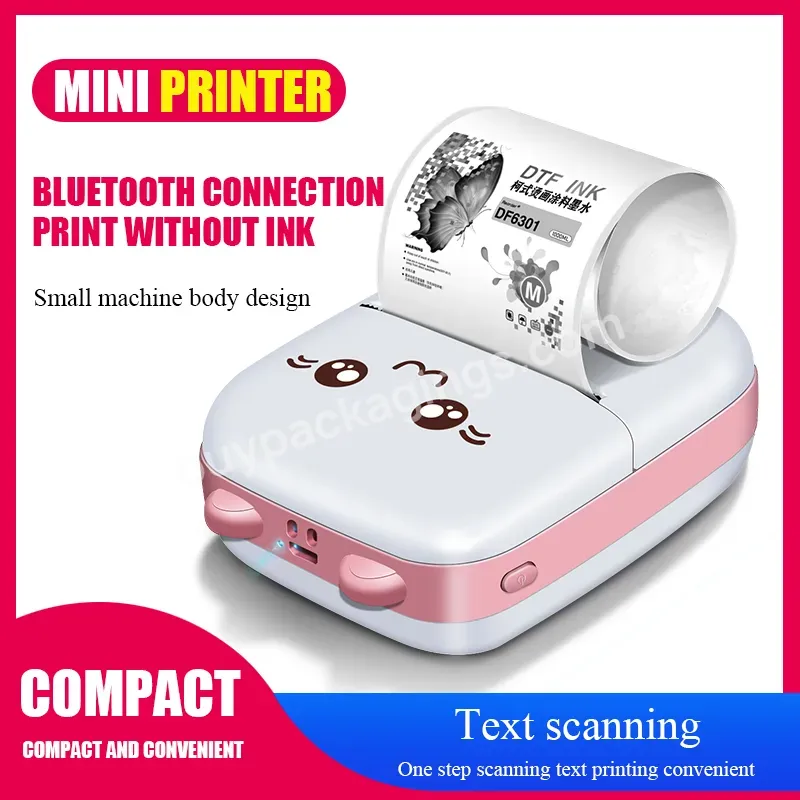 2021 Best Boy Girl Pocket Printer Kids Printer Study Errors Photo Office Label Memo Thermal Mini Pocket Printer