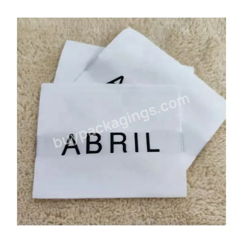 2021 Custom Logo Satin Woven Packaging Label For Clothing