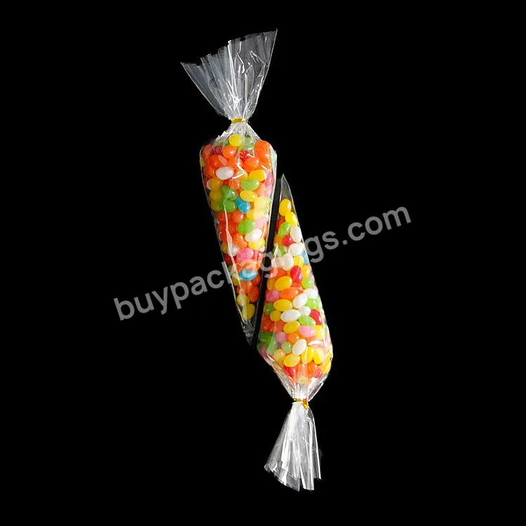 2021 Factory Food Grade Cone Shaped Plastic Sweets Bag Popcorn Sleeve Food Bag