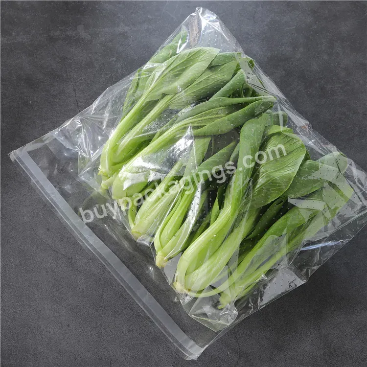 2021 Factory Plastic Bakery Bopp/cpp/hdpe Bread Vegetable Self Adhesive Seal Bags Package Lettuce Vegetable Clear Transparent