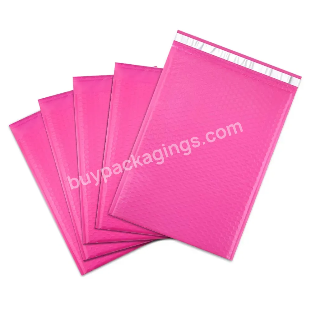 2021 Hot Sale Poly Bubble Mailer Pink Self Seal Padded Envelopes Custom Color Bubble Mailer Bubble Mailer Waterproof