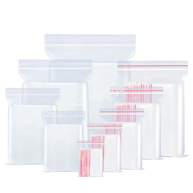 2022 100 Pcs Transparent Food Storage Zip Lock Bag In Stock