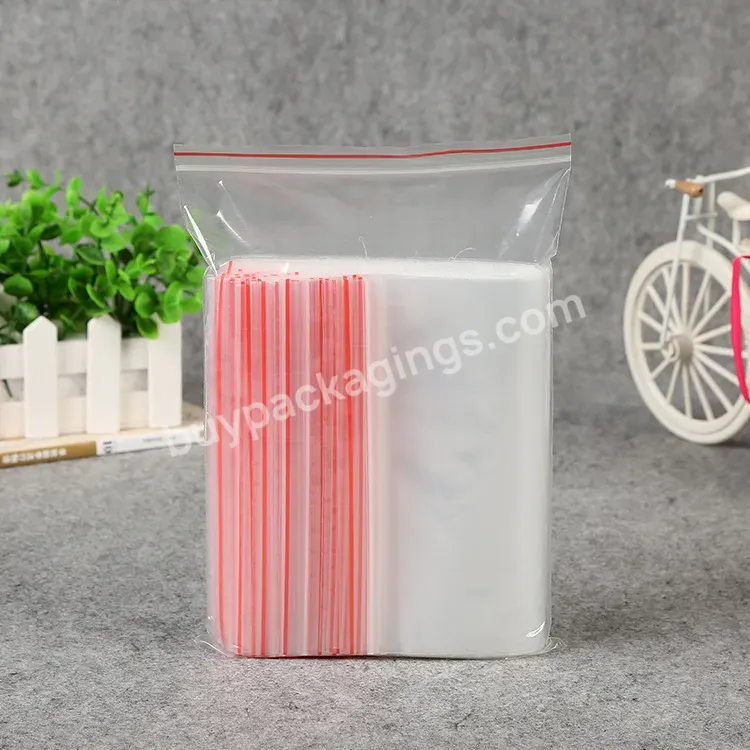 2022 100 Pcs Transparent Food Storage Zip Lock Bag In Stock