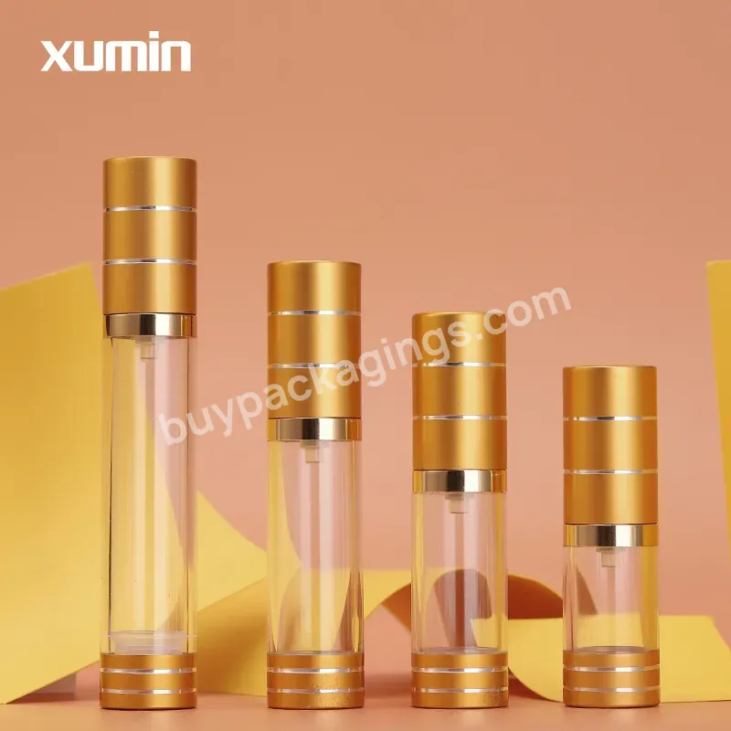 2022 Airless Pump Bottle 10ml 15ml 20ml 30ml Gold Luxury Skincare Lotion Bottle Airless Pump Bottle 10 Ml With Gold Pump - Buy Airless Pump Bottle 10 Ml,Gold Luxury Skincare Lotion Bottle Airless,2022 Airless Pump Bottle.