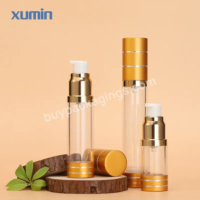 2022 Airless Pump Bottle 10ml 15ml 20ml 30ml Gold Luxury Skincare Lotion Bottle Airless Pump Bottle 10 Ml With Gold Pump - Buy Airless Pump Bottle 10 Ml,Gold Luxury Skincare Lotion Bottle Airless,2022 Airless Pump Bottle.