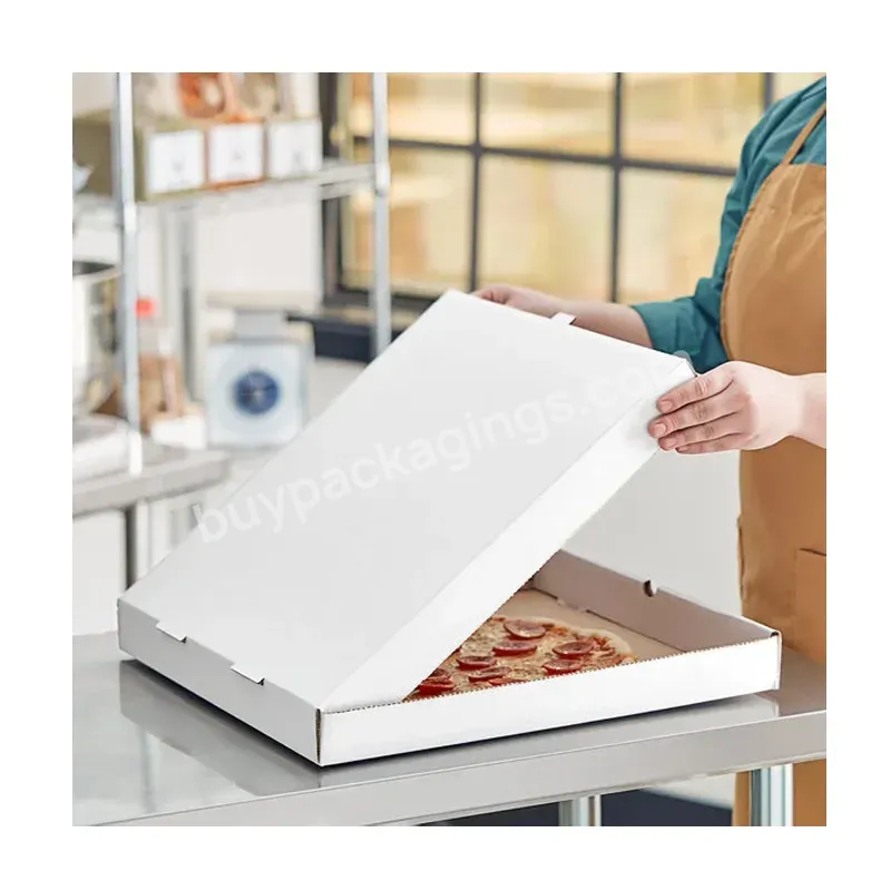 2022 Custom Hot Sale White Kraft Paper Big Pizza Boxes,Eco Paper Box