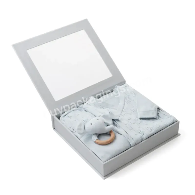 2022 Custom Logo Newborn Baby Gift Set Magnetic Shipping Box