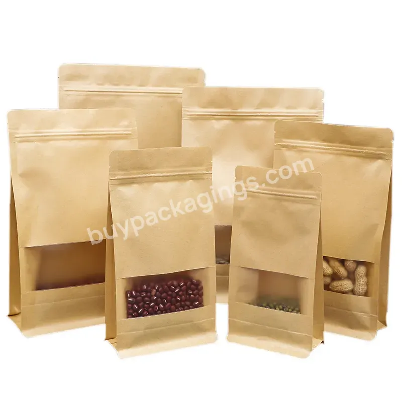 2022 Custom Printed Coffee Tea Bags With Valve 250g 500g 1kg Kraft Paper Zipper Recyclable Coffee Bags
