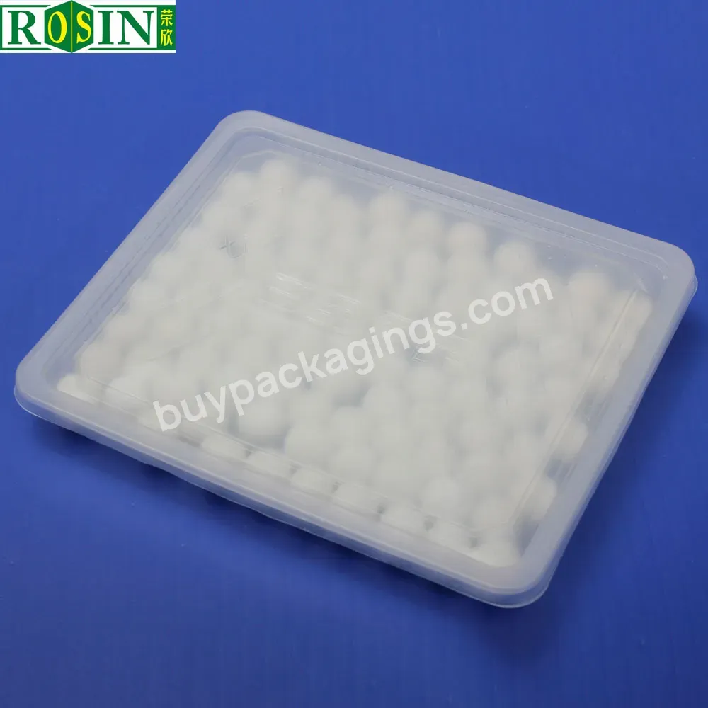 2022 Customized Disposable Compartment Plastic Dumpling Freezer Tray Packaging Box With Lid