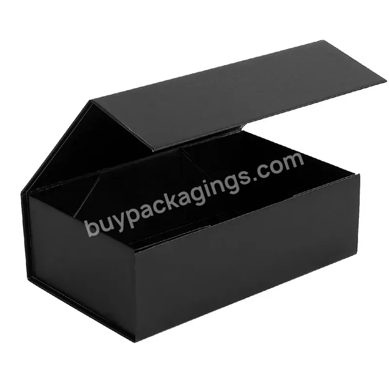 2022 Hot Sale Father's Day Custom Luxury Black Magnetic Box Gift Packaging