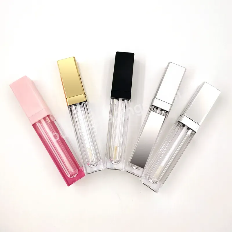 2022 Hot Sale Trendy Fashionable And Exquisite Colorful Square Led Light Lip Gloss Tube With Mirror Gloss Tube Container