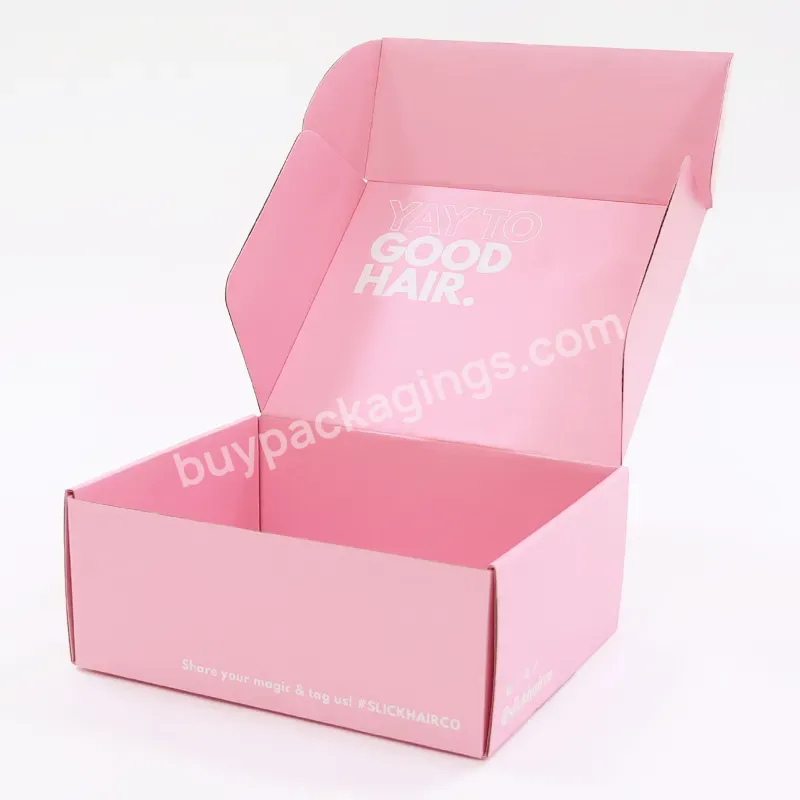 2022 Hot-selling Pink Fashion Clothing Packaging Anti-collision Corrugated Paper Boxes