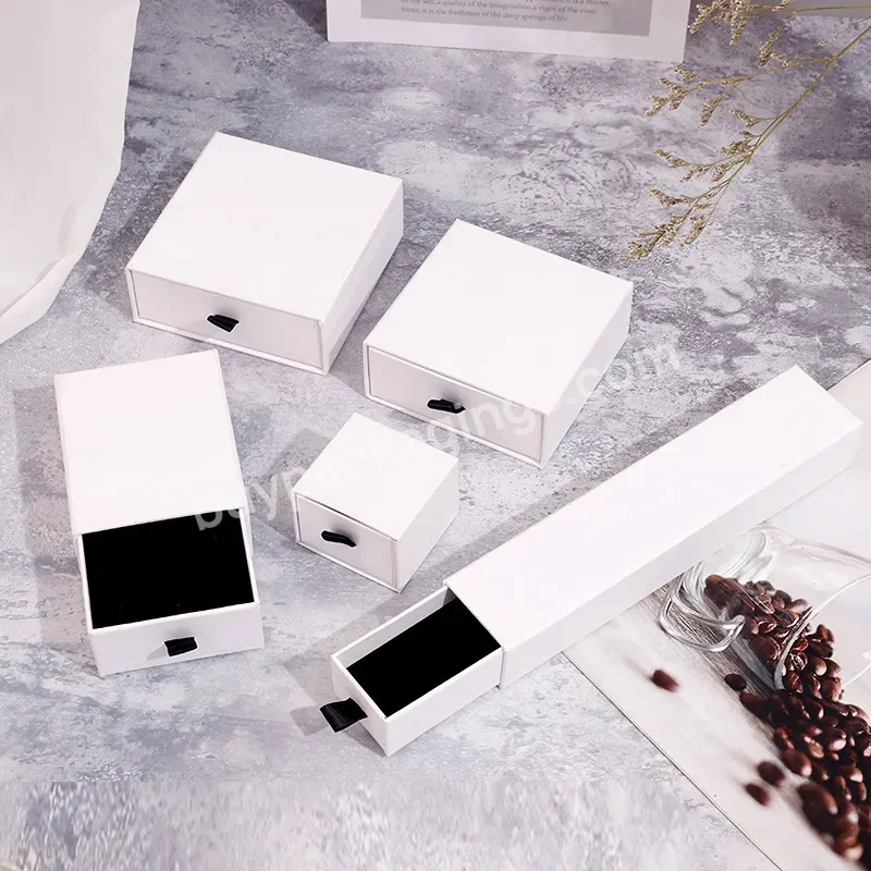 2022 Hot Selling Pink White Black Slide Out Match Drawer Cardboard Paper Gift Jewelry Packaging Box