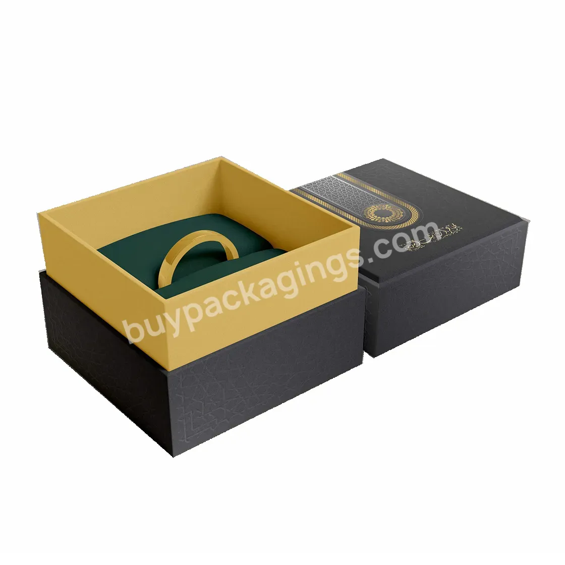 2022 Hot Selling Wholesale Velvet Jewelry Packaging Box Custom Luxury Black Ring Paper Boxes