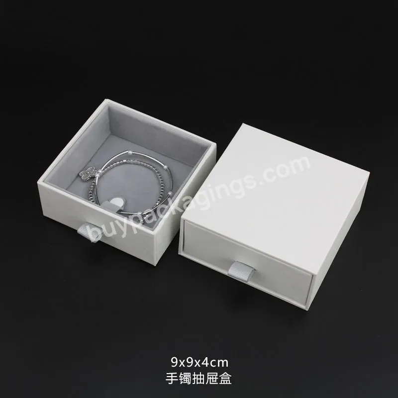 2022 Luxury White Cardboard Paper Custom Logo Bracelet Necklace Earring Jewelry Boxes Packaging