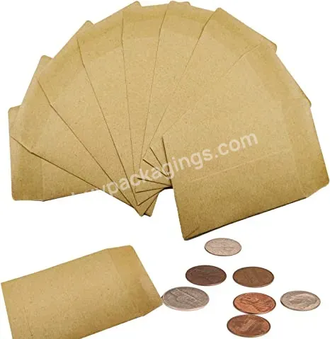 2022 Mini Coin Seed Kraft Paper Envelope For Recyclable Paper Packaging