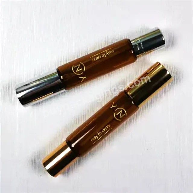 2022 New Design 5/10ml Amber Double Ended Glass Roller Ball / Fine Mist Sprayer For Perfume