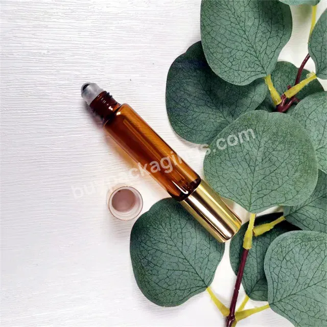 2022 New Design 5/10ml Amber Double Ended Glass Roller Ball / Fine Mist Sprayer For Perfume