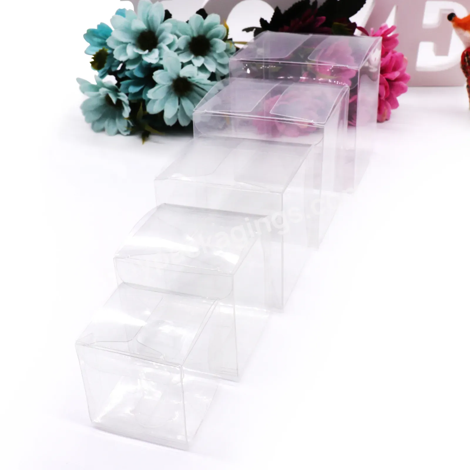 2022 Oem Custom Square Plastic Box Pvc Pet Frosted Translucent Cake Packaging Box