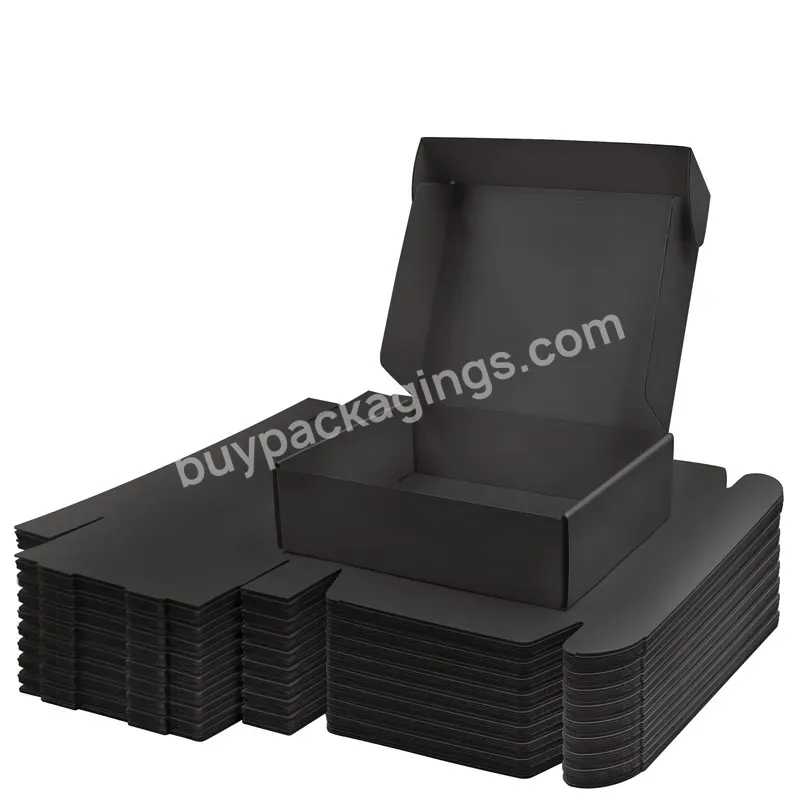 2022 Recycled Shipping Box Cheap Flat Packaging Custom Corrugated Matte Black Shipping Boxes