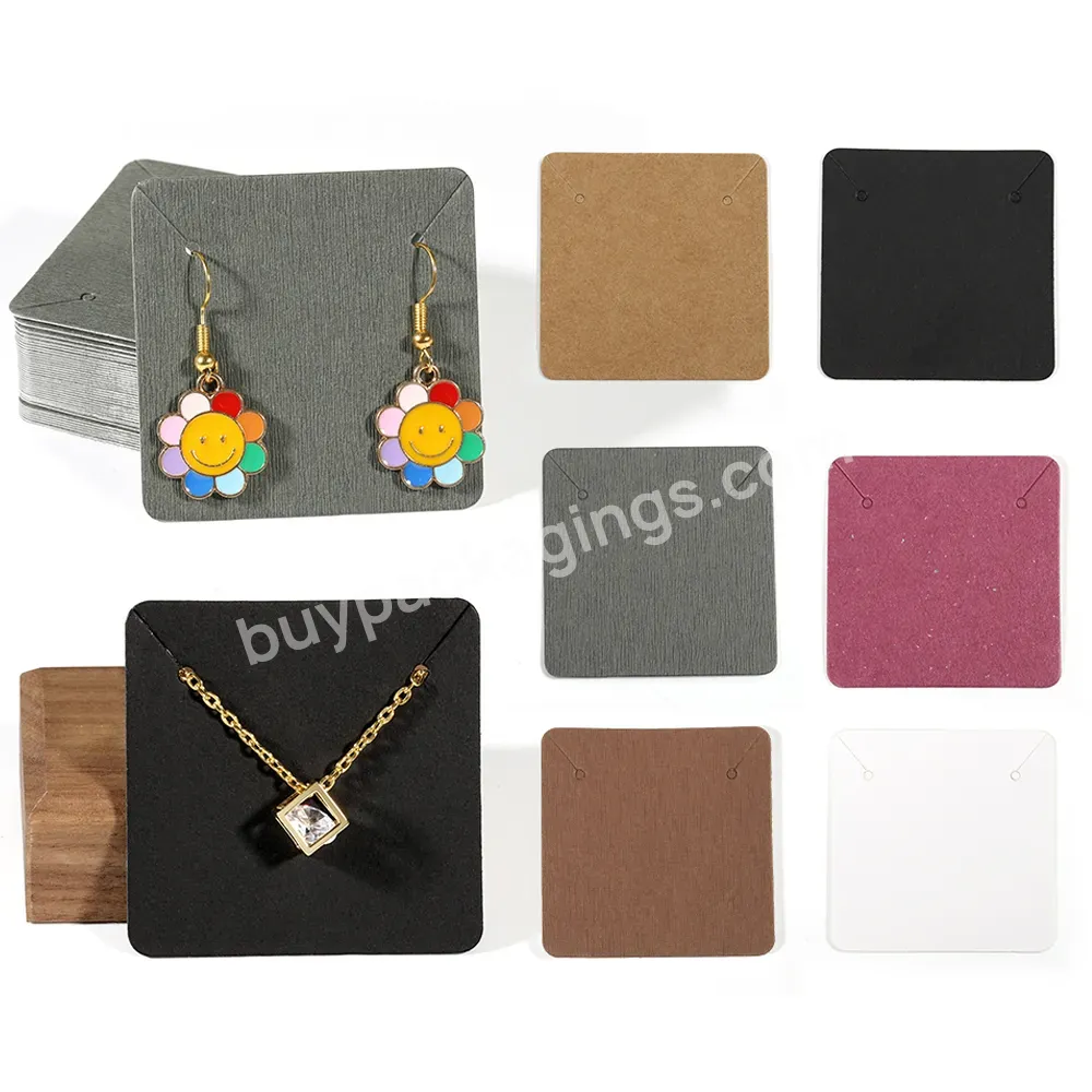 2023 Cardboard For Necklace Earring Hairpin Pendants Handmade Diy Jewelry Storage Accessories Kraft White Jewelry Display Cards