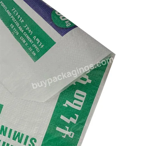 2023 Custom Plastic Woven Polypropylene Square Bottom Valve 25kg Cement Bag