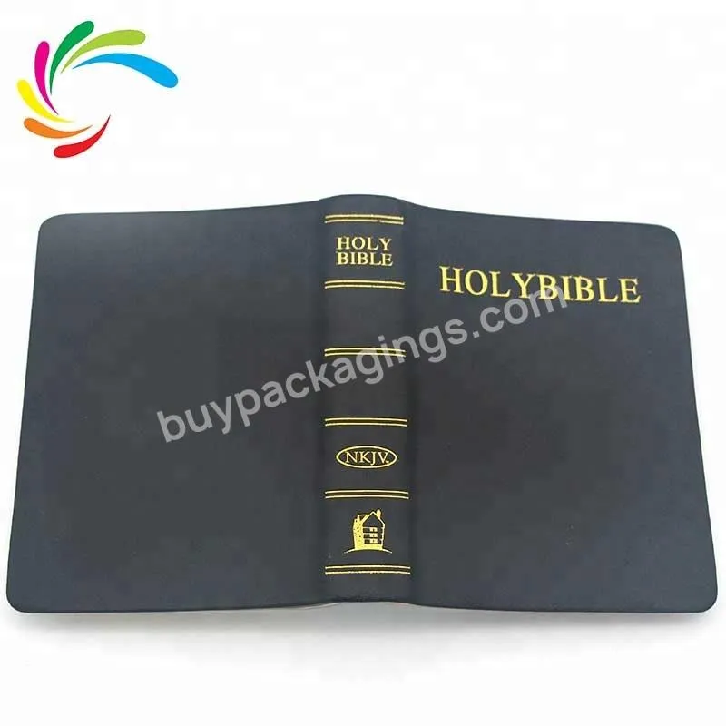 2023 Customized printing Service hot stamping bible cover holy bible book printing