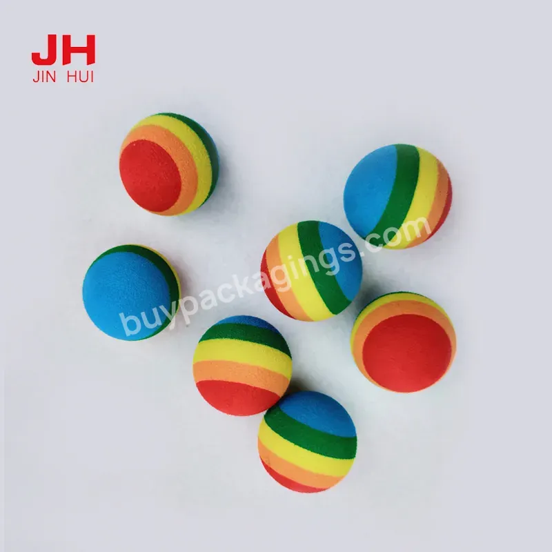 2023 Eva Ball Cat Toy Soft Foam Rainbow Play Balls Interactive Kittens Pet Toys Oem