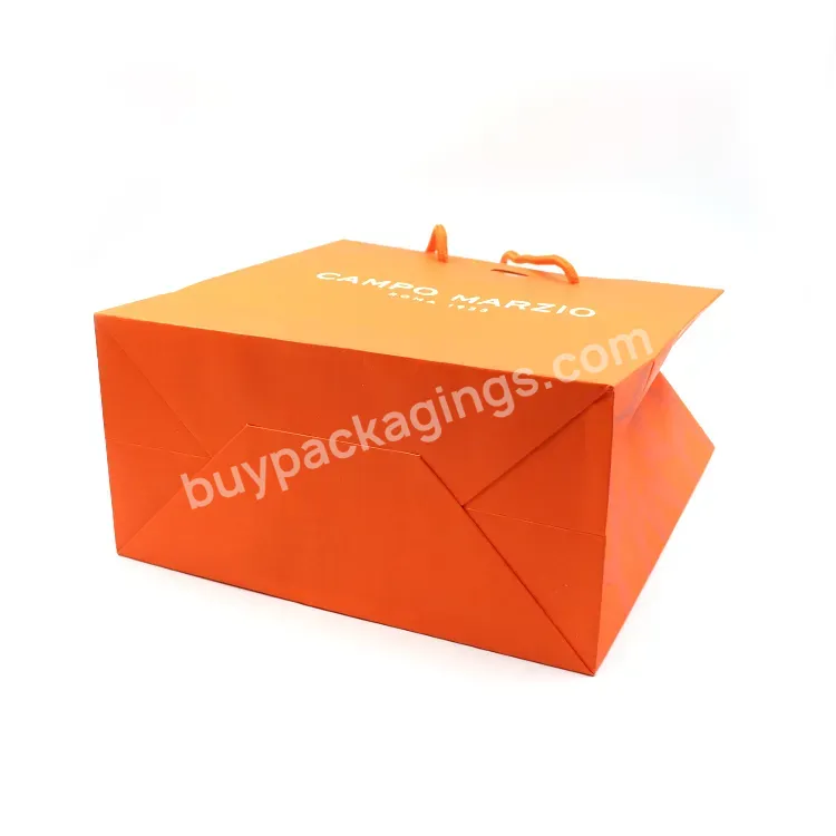 2023 Factory Directly Custom High End Gift Paper Bag For Clothing With Ribbon String