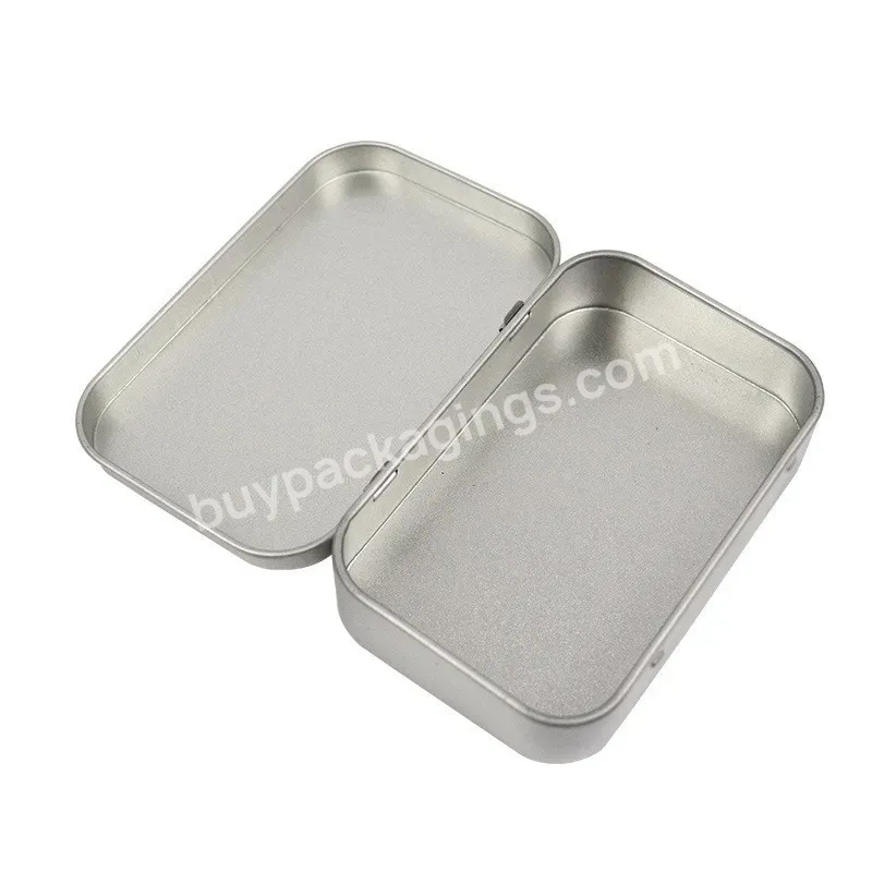 2023 Factory Oem Empty Metal Hinged Rectangle Small Mint Mini Tin Box In Stock