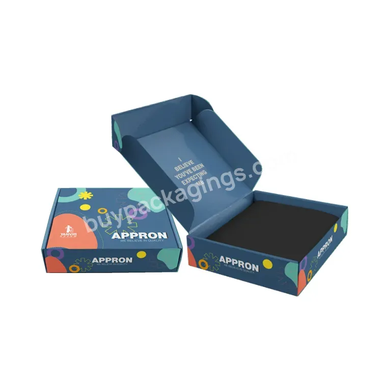 2023 Free Design Custom Black Mailing Packaging Boxes Cardboard Clothing Packaging Box Luxury Gift Paper Box