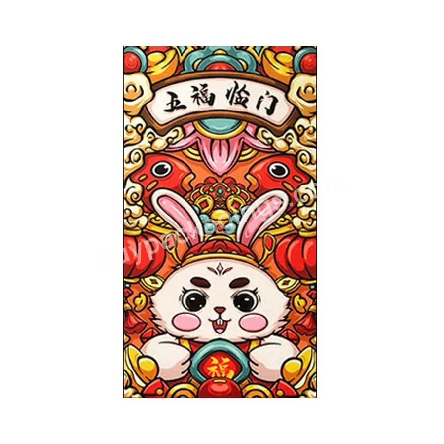 2023 High Quality Custom Luxury Chinese New Year Red Pocket Envelope Lucky Money Bag