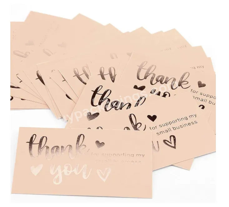 2023 High Quality Custom Thank You Cards Design Gold Foil Business Card Printing For Small Business