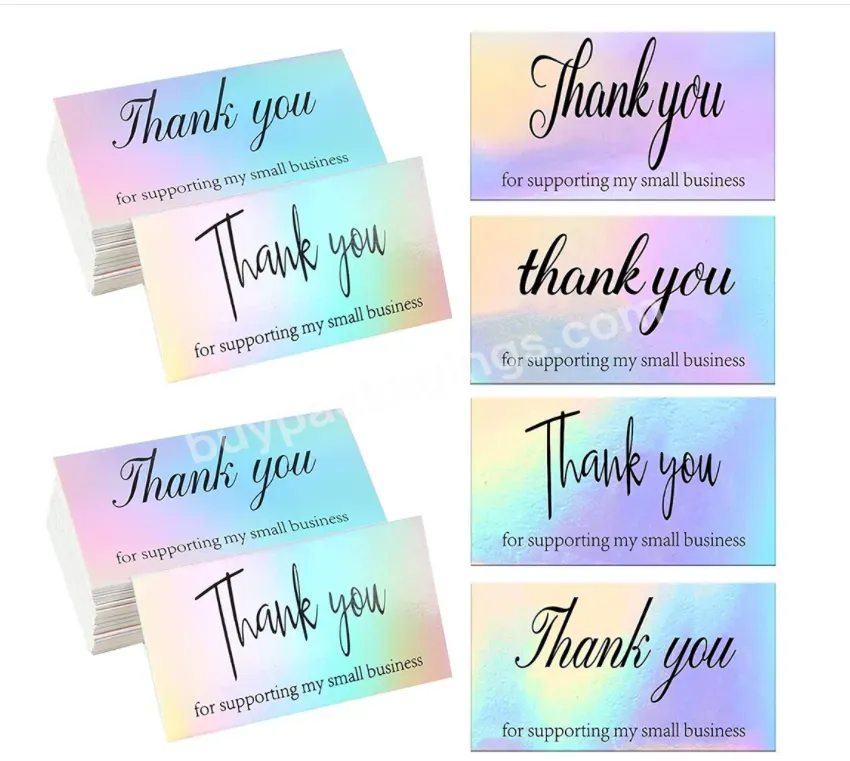 2023 High Quality Custom Thank You Cards Design Gold Foil Business Card Printing For Small Business
