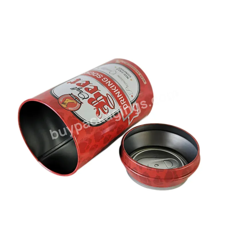 2023 Hot Sale Cover Tin Box Underwear Storage Case Metal Beer Shape Can Packaging Tin Can Tinplate Jar