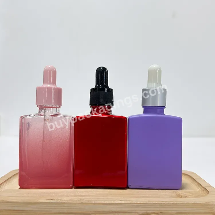 2023 Hot Sale Factory Gradient Ramp 15ml 30ml 100ml Skincare Packaging Cosmetic Bottle Serum Oil Bottle With Pump