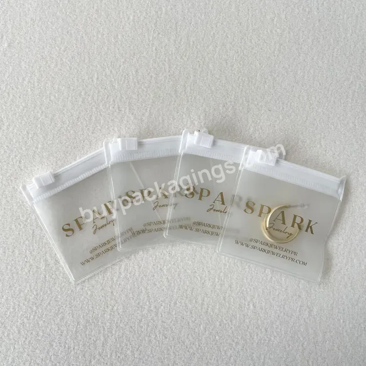 2023 Hot Sales Plastic Zip Bag Packaging Jewelry Display Frosted Zipper Bag With Own Print