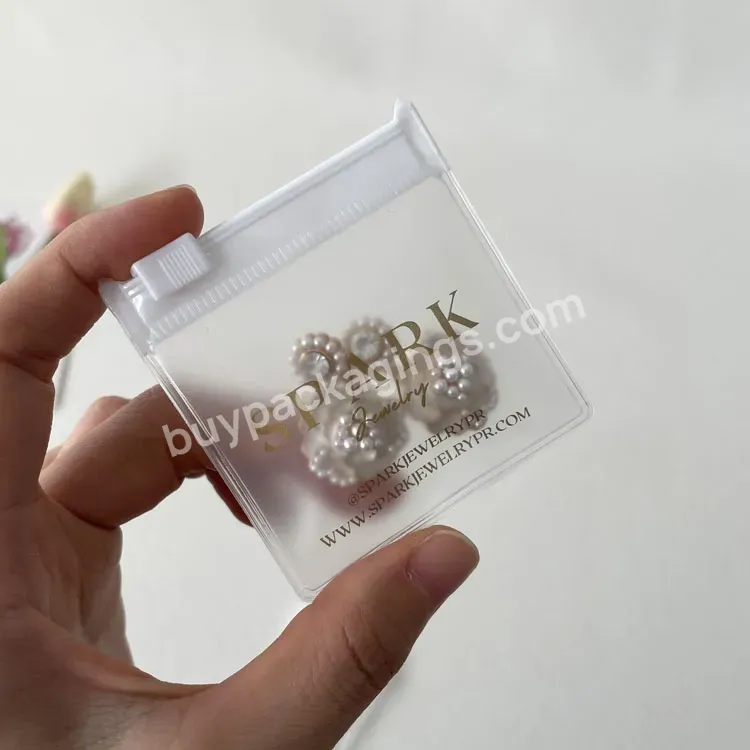 2023 Hot Sales Plastic Zip Bag Packaging Jewelry Display Frosted Zipper Bag With Own Print