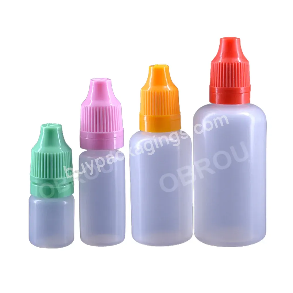2023 Hot Selling 30 Ml Plastic Pe Dropper Bottles 5ml 10ml 15ml 20ml 30ml 50ml Squeeze Eye Drops Bottle Dropper Medical Bottle