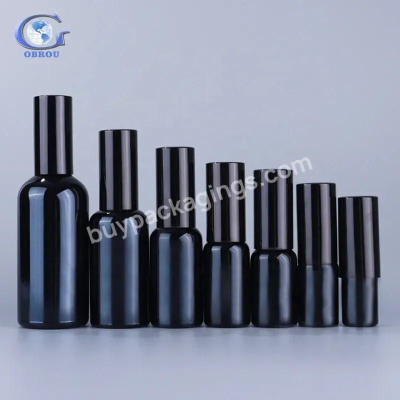 2023 Hot Stamping 100ml Glass Pump Spray Essential Oil Bottle With Golden Spray Cap