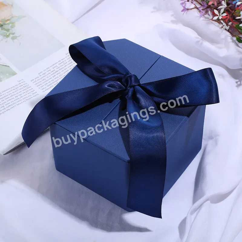 2023 Logo Printed Fashionable Ribbon-small Wedding Guest Holiday Gift Boxes Jewelry Box