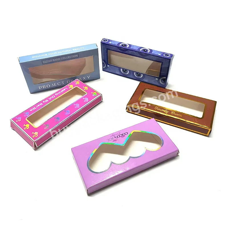 2023 Luxury Gold Stamping Cosmetic Paper Box Custom Fake Eyelash Makeup Eyelash Box