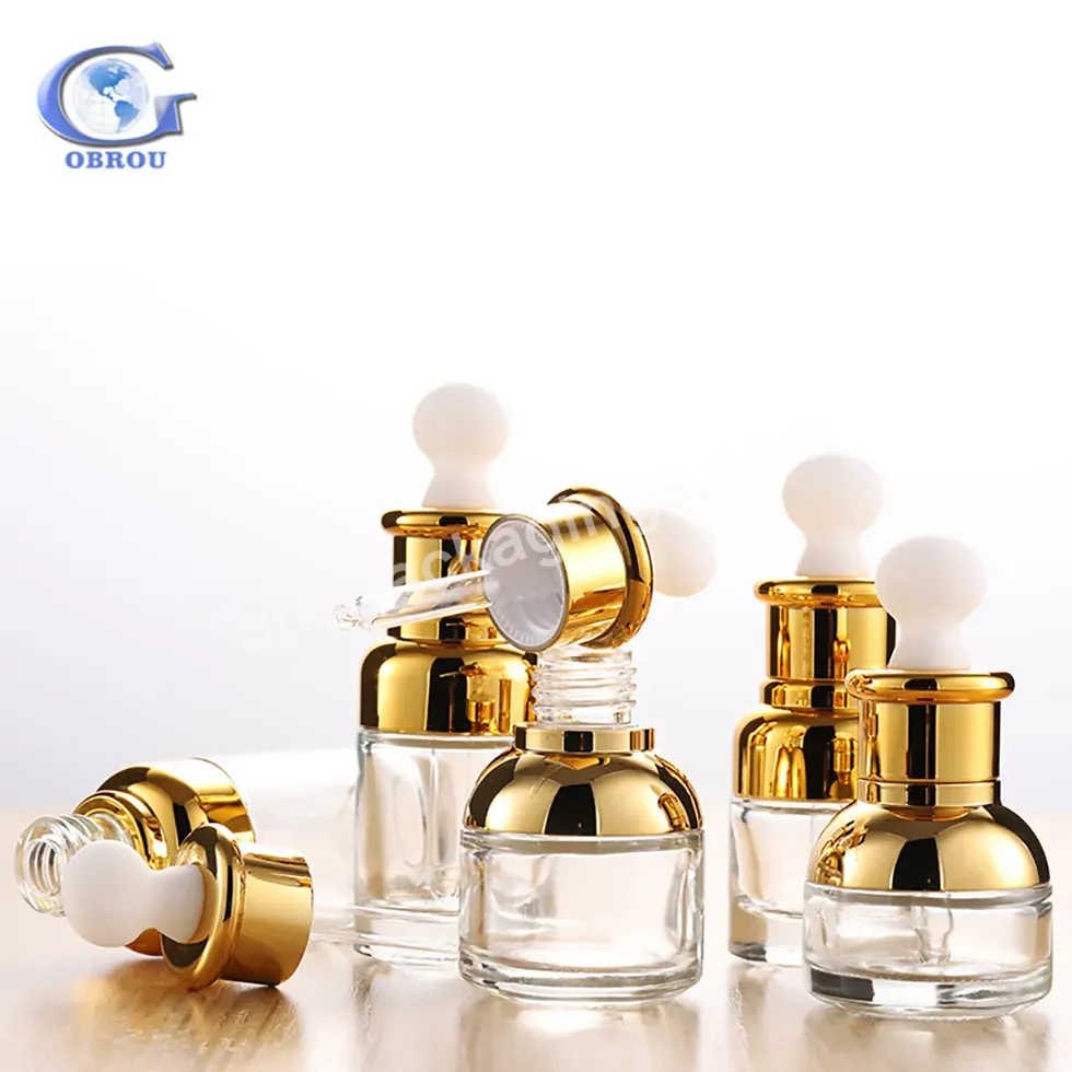 2023 Luxury Skin Care 30ml 50ml Empty Tapered Face Essential Oil Dropper Glass Bottle For Serum Glass Cosmetic Serum Dropper Bottle