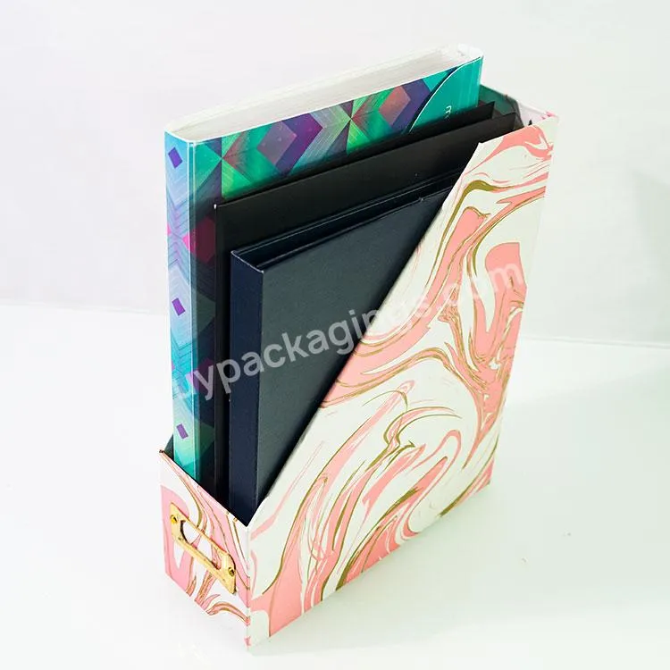 2023 New 100% Recyclable Cardboard Magazine File Holder Shipping Cost Saving Flat-packed White Magazine Holders