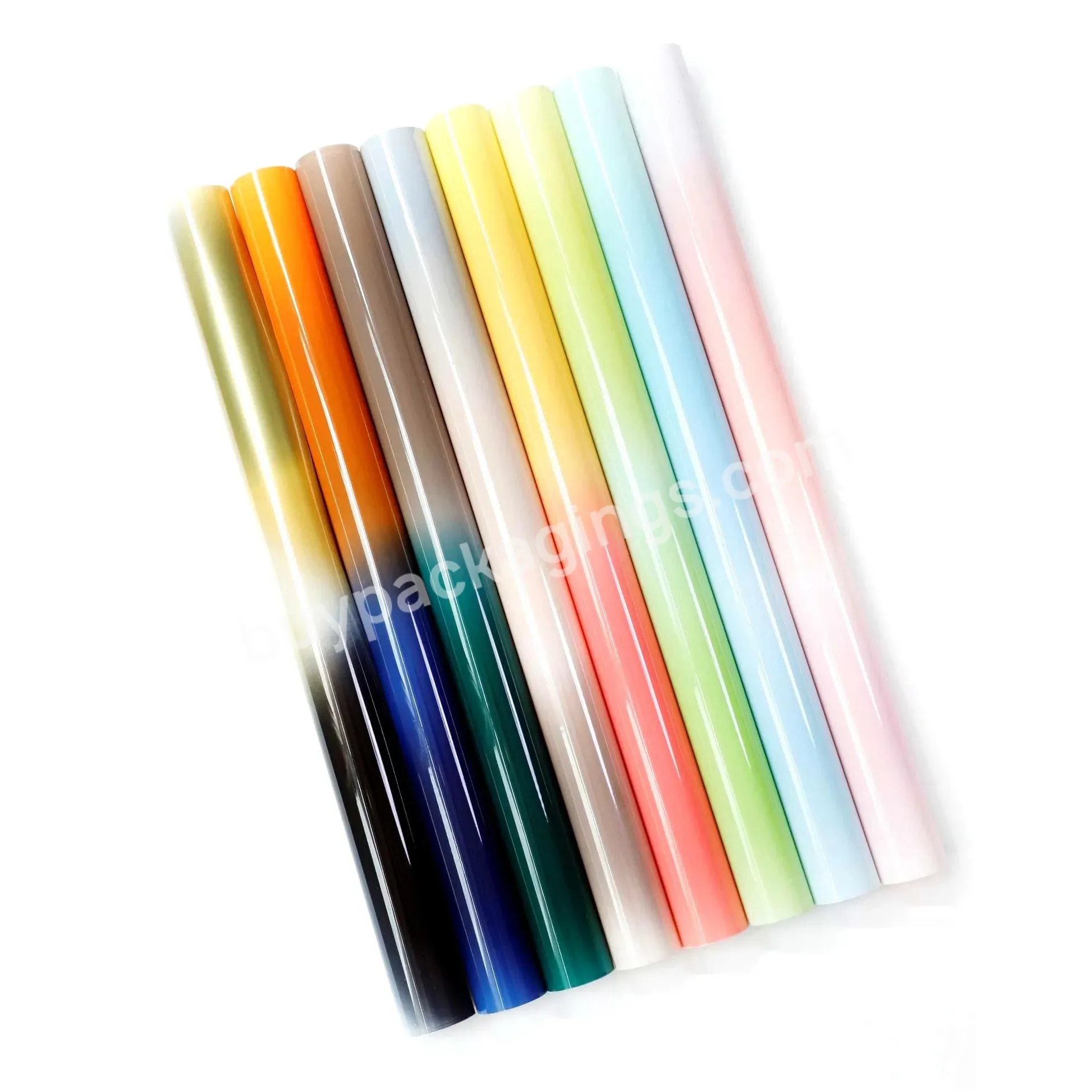 2023 New Arrival 58*58cm Shining Surface Rainbow Color Dream Candy Paper For Flower Wrapping Florist Wrapper