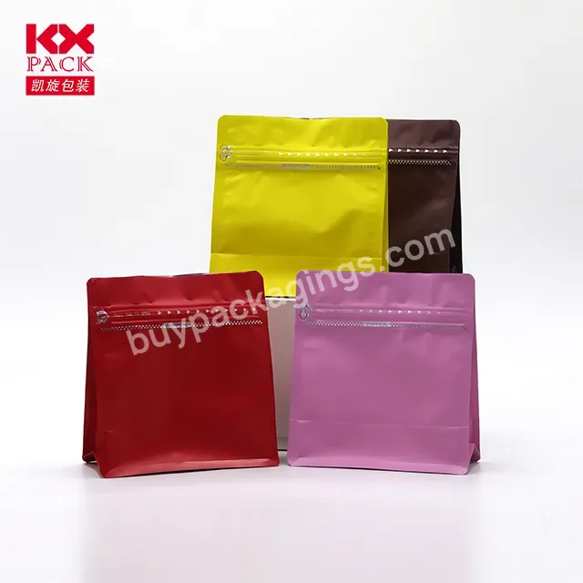 2023 New Arrival Custom Printed 250g 500g Eight Side Seal Coffee Pouch Coffee Packaging Bags Coffee Bags With Valve And Zipper