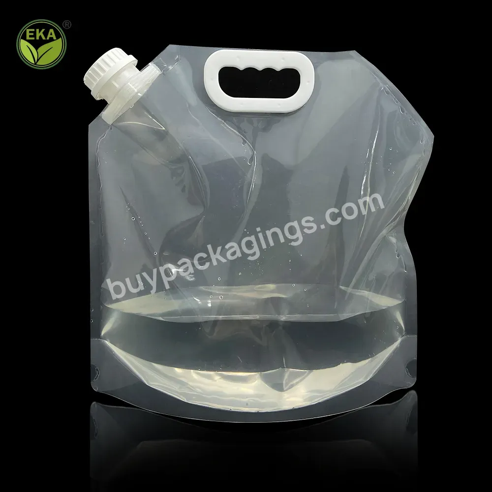 2023 New Arrival Food Packaging Bag Transparent Drink Spout Pouch 1000ml 1500ml Stand Up Pouch With Spout For Liquid