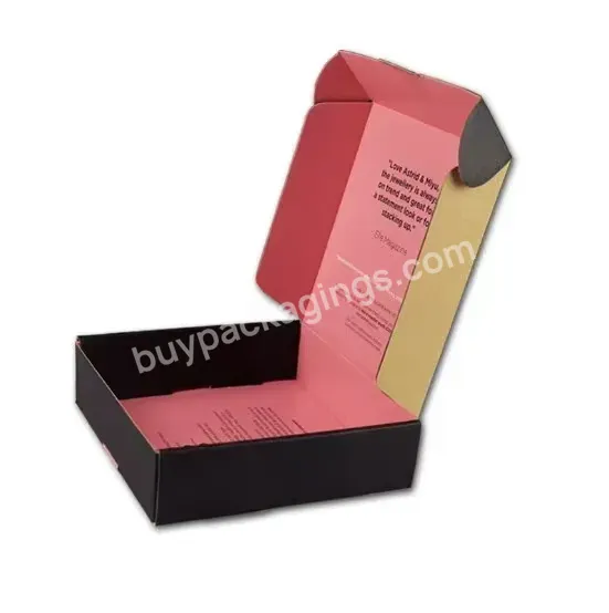 2023 New Arrival Pink Purple Color Customized Size Folding Tuck Corrugated Mailer Cosmetic Paper Gift Box With Divider Insert