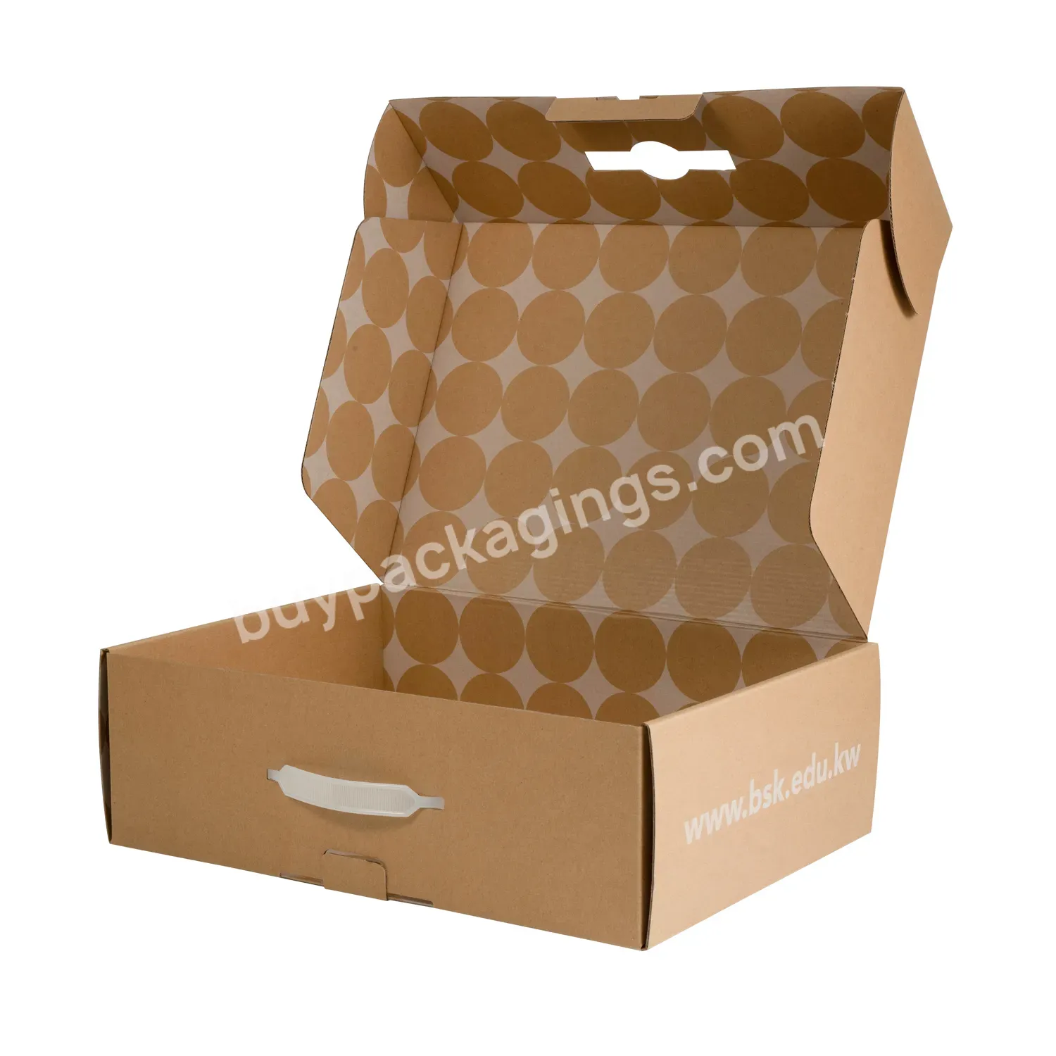 2023 New Arrivals Trending Products Custom Paper Folding Tuck Top Corrugated Caja Carton Shipping Box Shoes With Plastic Handle