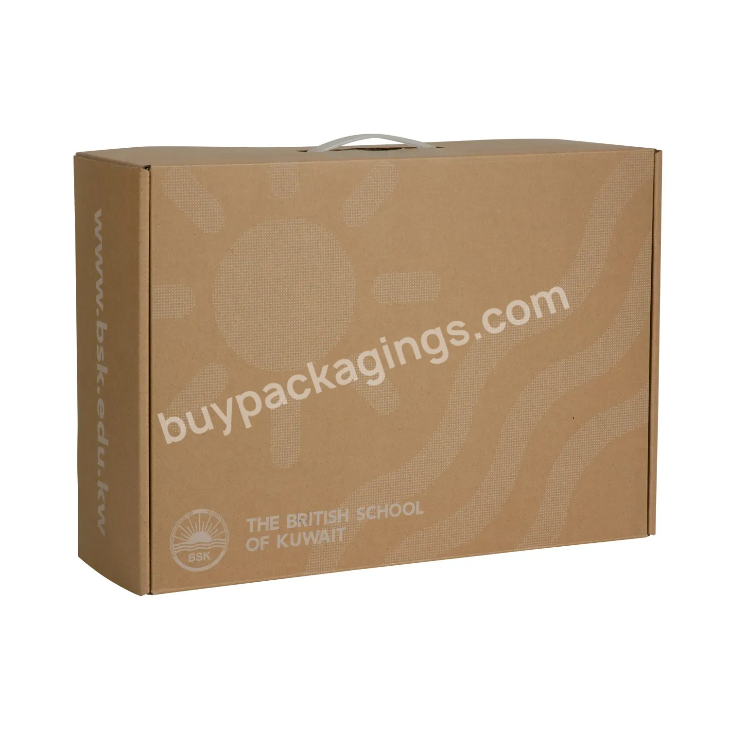 2023 New Arrivals Trending Products Custom Paper Folding Tuck Top Corrugated Caja Carton Shipping Box Shoes With Plastic Handle